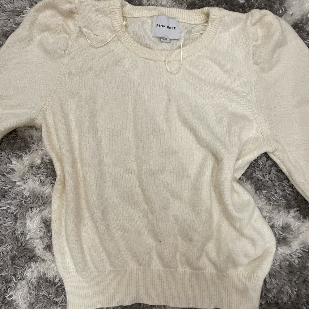 pink rose coquette sweater size 6